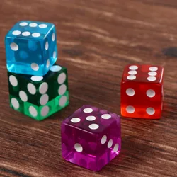 Dados de Casino de 19mm con bordes de afeitar y números de serie a juego, Craps reales D6 translúcidos transparentes