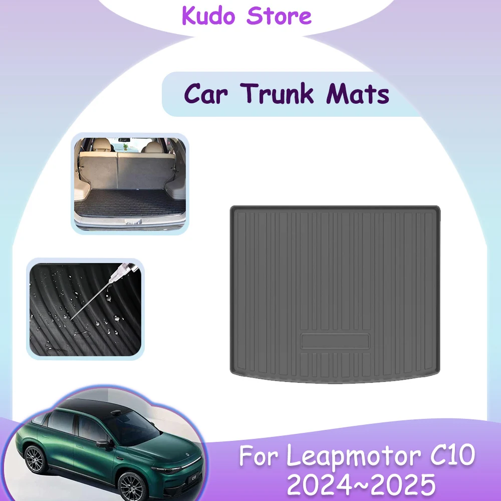 

1PC Full Coverage Custom Car Trunk Mats For Leapmotor C10 2024~2025 2023 Storage Carpets Waterproof Luggage Cushion Accessories.