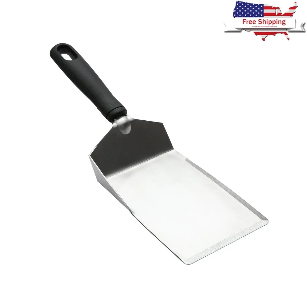 Durable Stainless Steel Kitchen Spatula Ergonomic Design Dishwasher Safe Large Turner Anti-Slip Handle Cooking Griddle Food