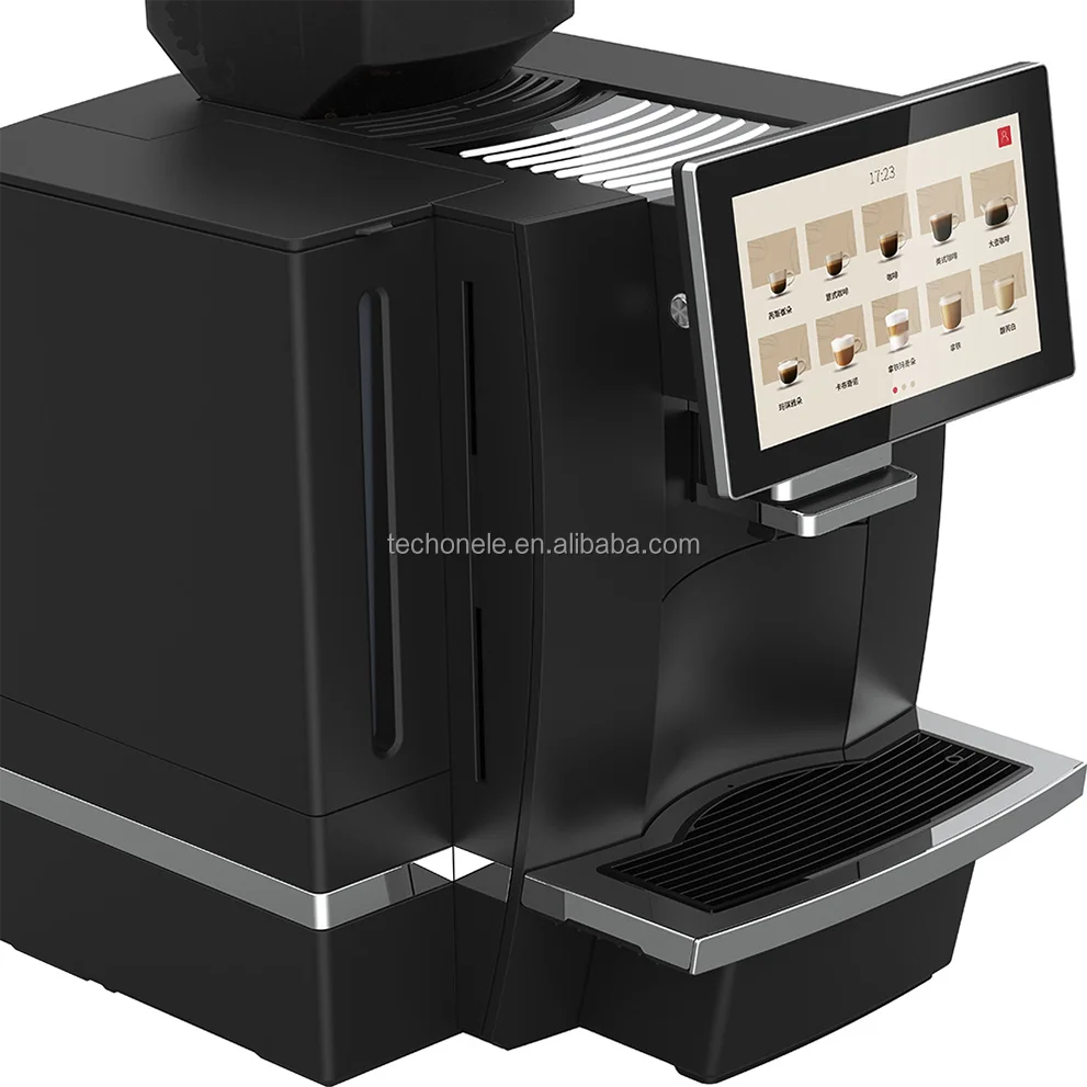 

.Fully Automatic Espresso Coffee Maker - Professional Bean-to-Cup Machine (Touch Screen Control, 19Bar Pressure, Self-Cleaning）