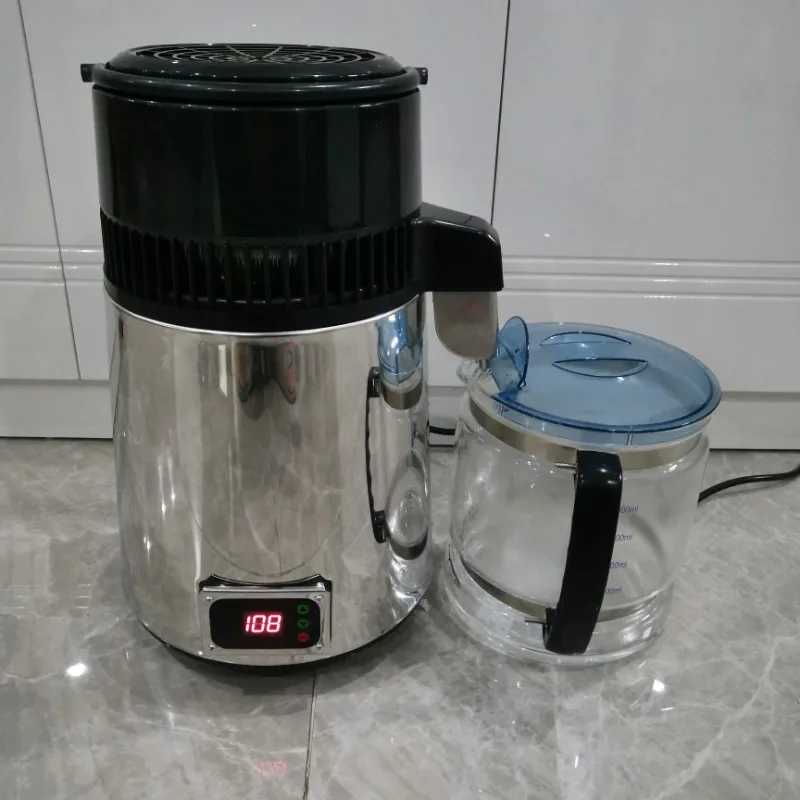 Alcohol Distiller Pure Water Distiller Wine Distilled Water Making Machine Water Purifier Stainless Steel 750W 4L 110V / 220V