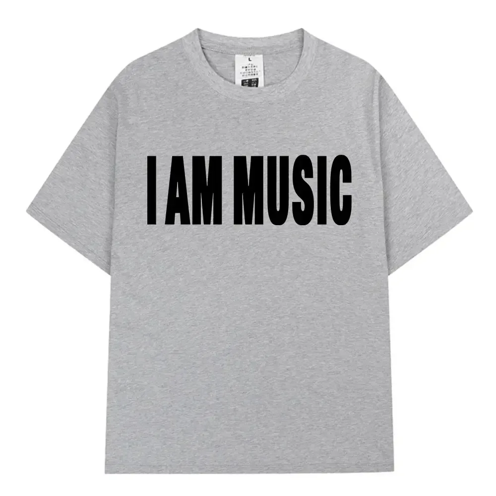 Street Hip Hop T-shirt Rapper Playboi Carti Same Style I AM MUSIC Print Oversized Y2k T-shirt Fashion Opium Short Sleeves Tees