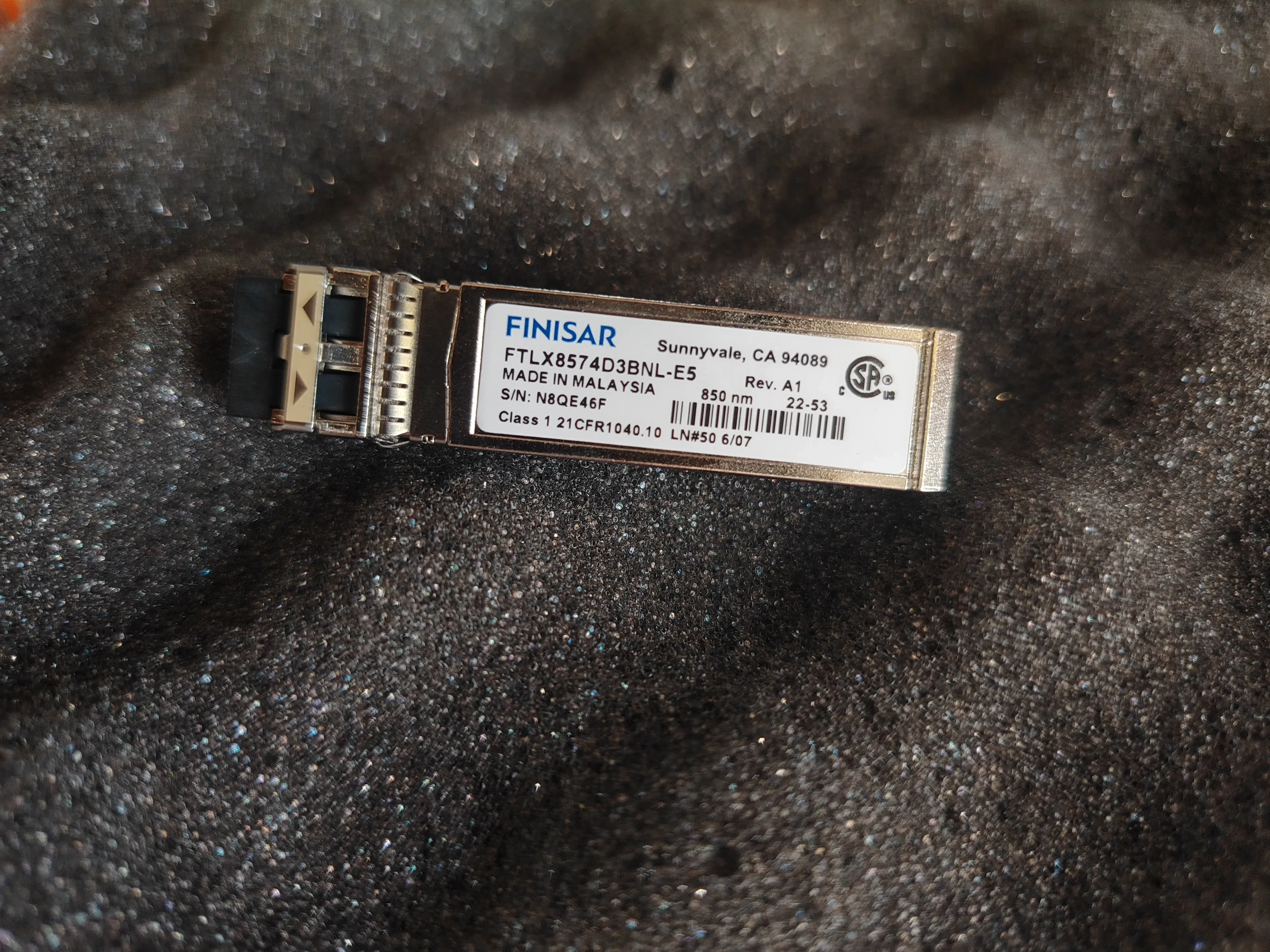 Finisar SFP 10GB Fiber Module FTLX8574D3BNL-E5 019-078-041 10Gbase-SR SFP+ Transceiver Module