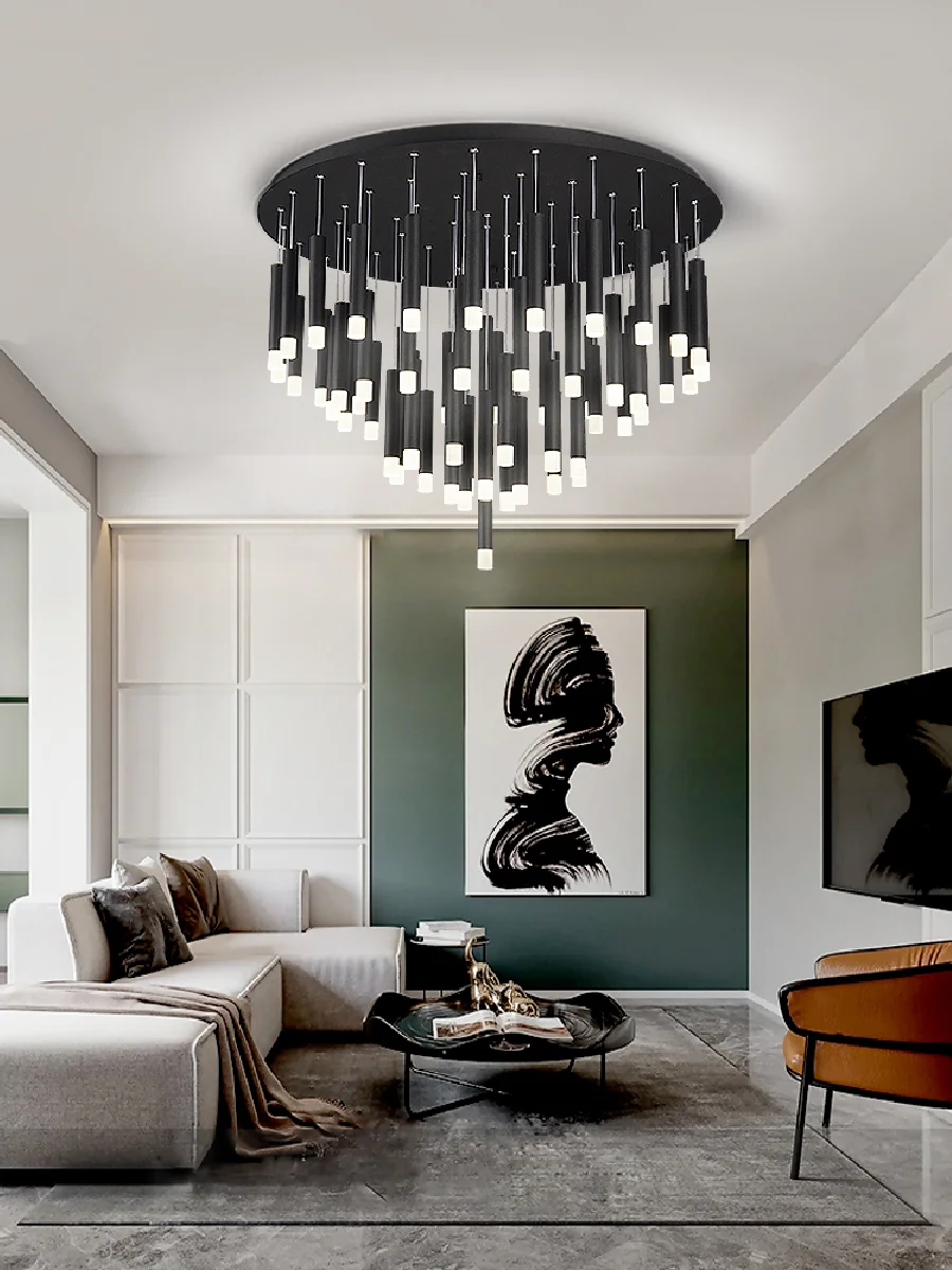 

Modern Led Chandelie living room lighting Nordic minimalist art designer restaurant bar black bedroom home decoration lamp