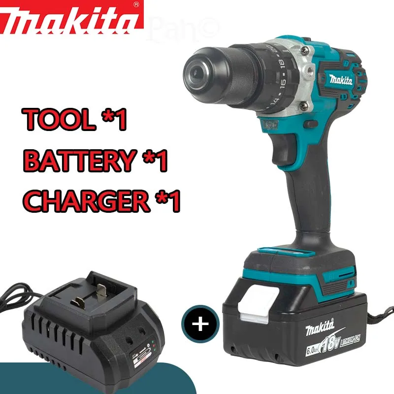 MAKITA 18V lithium electric rechargeable hand drill 13mm DDF487RTJX two charge one charge 5.0AH new