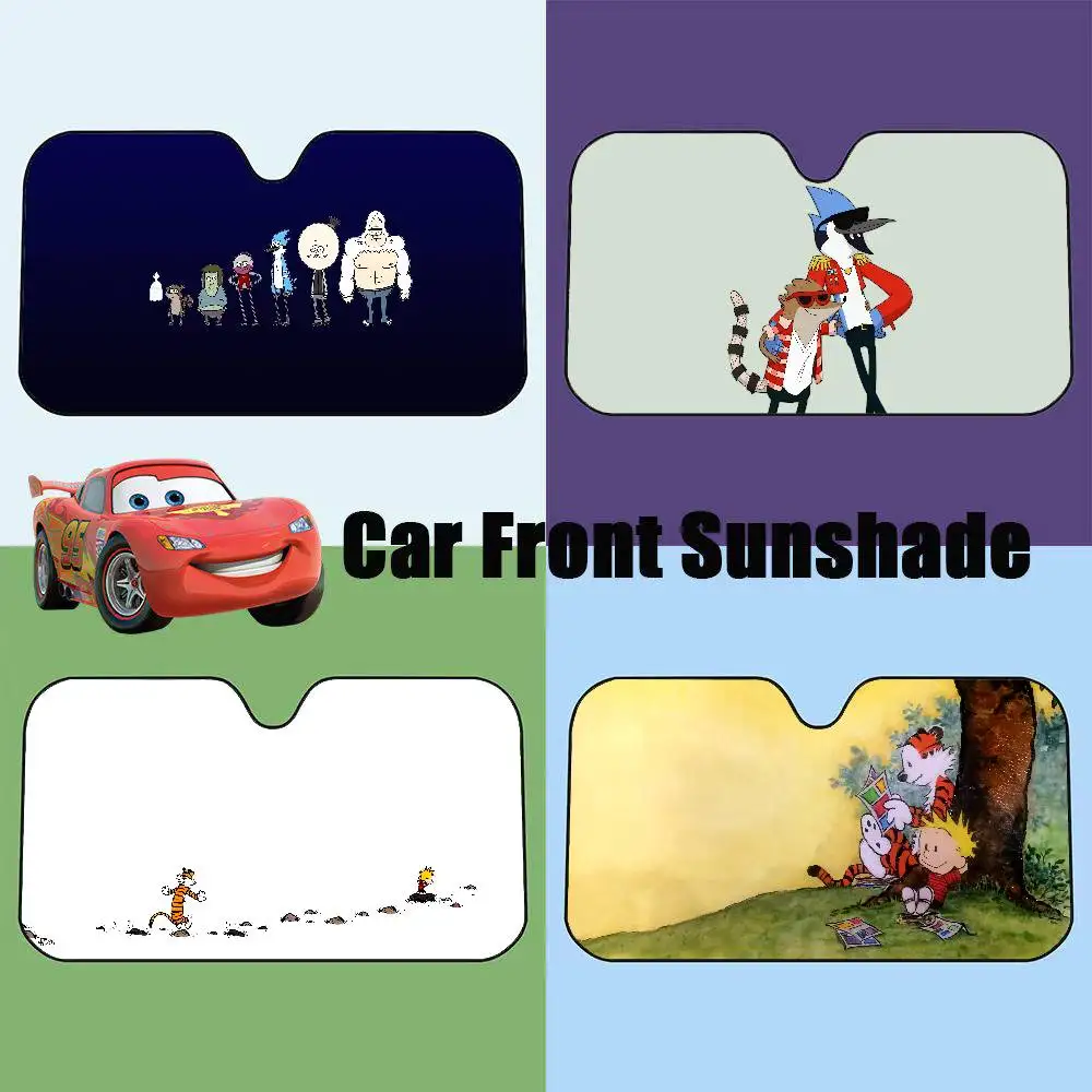 

R-Regular Show Car SunShade Car Sunshade, Front Windshield Protector, Foldable UV Resistant Sunshade Cover, Car Accessories
