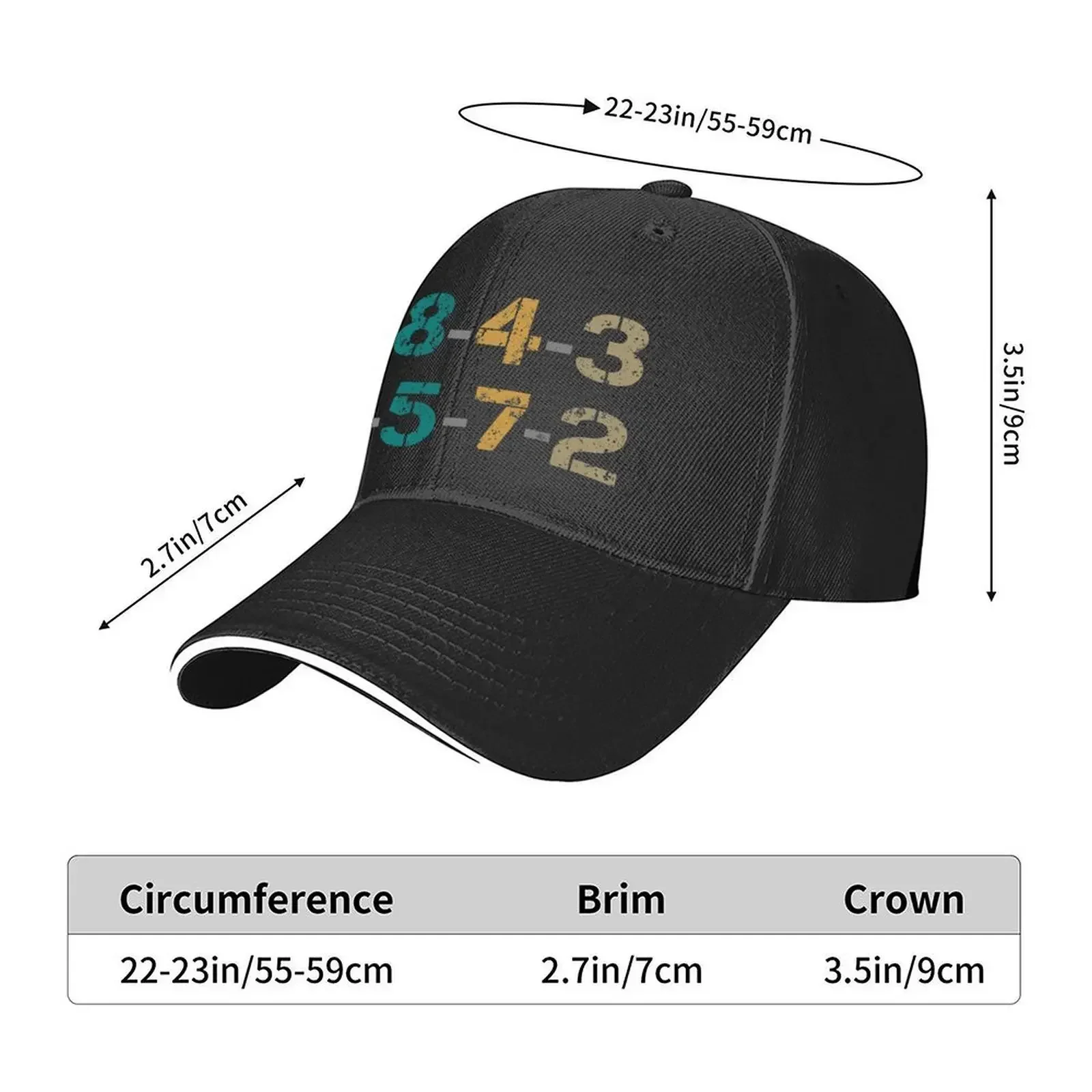 New 1-8-4-3-6-5-7-2 V8 Engine Firing Order Baseball Cap Icon Golf Hat Man Sports Cap Funny Hat Elegant Women's Hats Men's