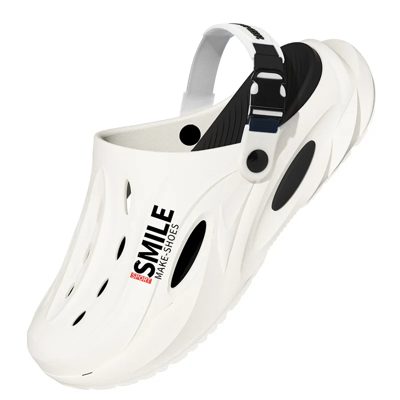 Ein Paar neue Clogs für Herren, sommerliche, verschleißfeste, rutschfeste Sport-Strandschuhe für Oberbekleidung, bequeme Herrenschuhe