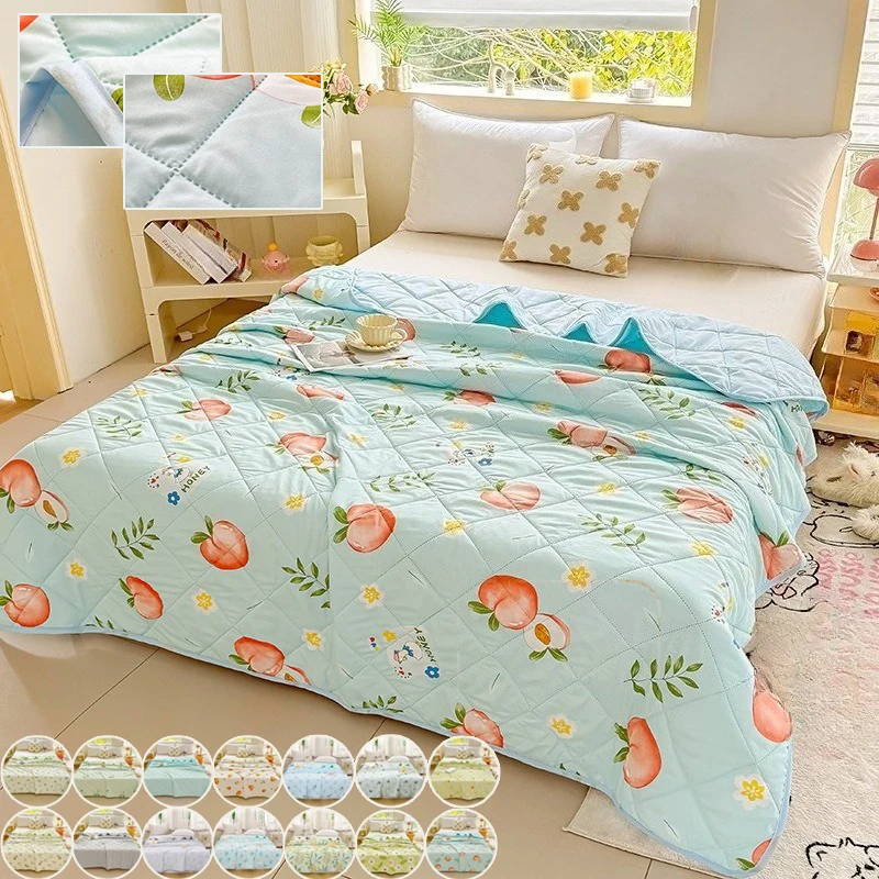 

Summer thin quilted quilt Smooth Air Condition Comfortable Lightweight Summer Cool Quilt Cold Bedspread Fresh Breathable bedding