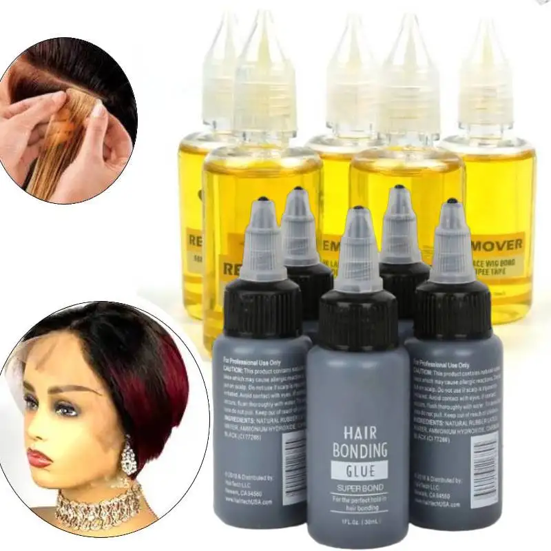

Wig Bonding Glue and Remover Set Super Strong Hold Adhesive with Gentle Remover for Lace Wigs and Hair Extensions