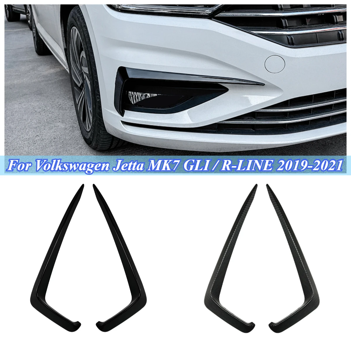 Передний бампер автомобиля, боковой вентиляционный сплиттер для Volkswagen Jetta MK7 GLI/R-LINE SEL S 2019-2021, накладка на противотуманные фары, спойлер, комплекты кузова