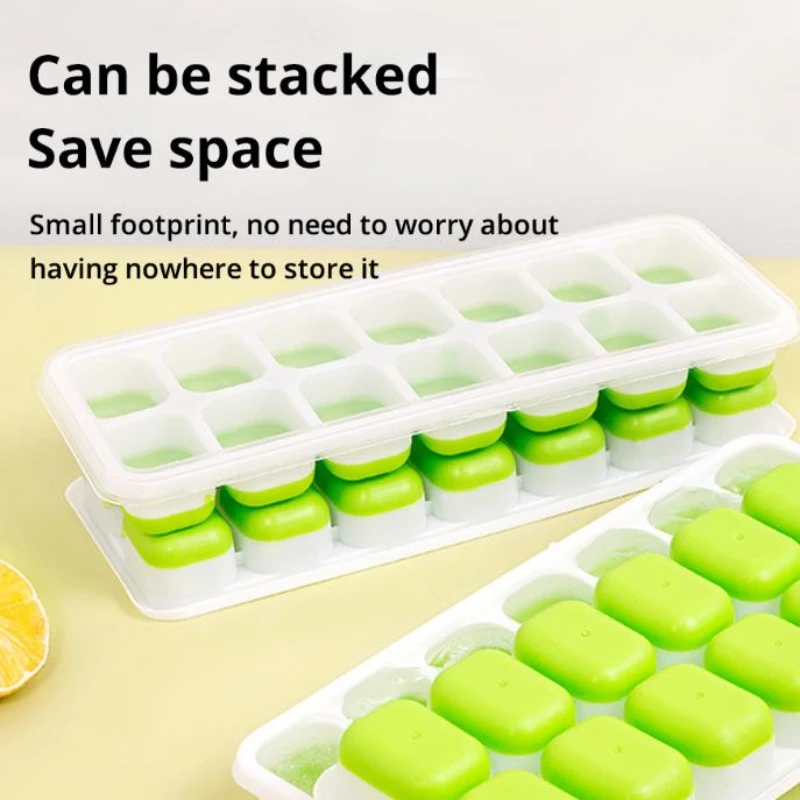 14 Grid Ice Cube Tray Silicone Mold Square Ice Cube Tray Mold Ice Cube Maker Non-toxic Durable Bar Pub Wine Ice Blocks Maker