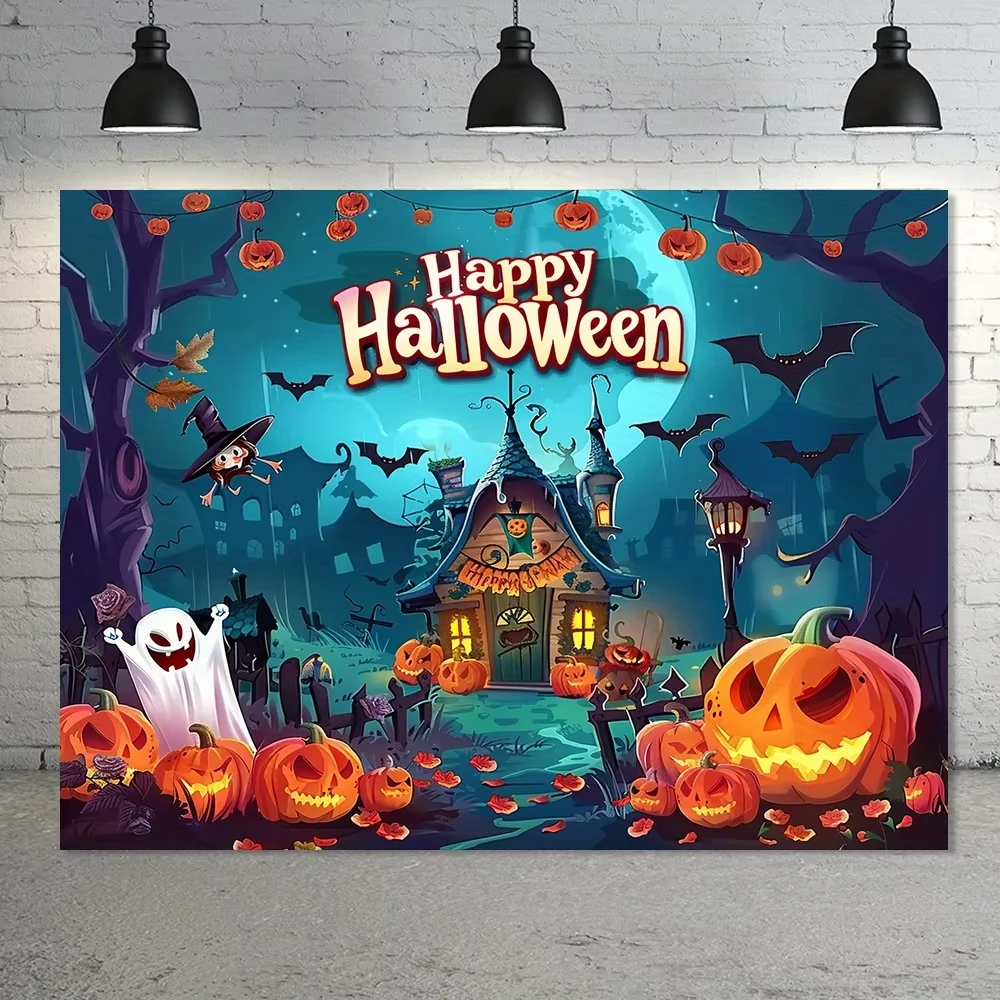 Halloween Pumpkin Pattern Printed Tapestry Trendy New Style Suitable for Room Living Room Cafe Theme Party Activities
