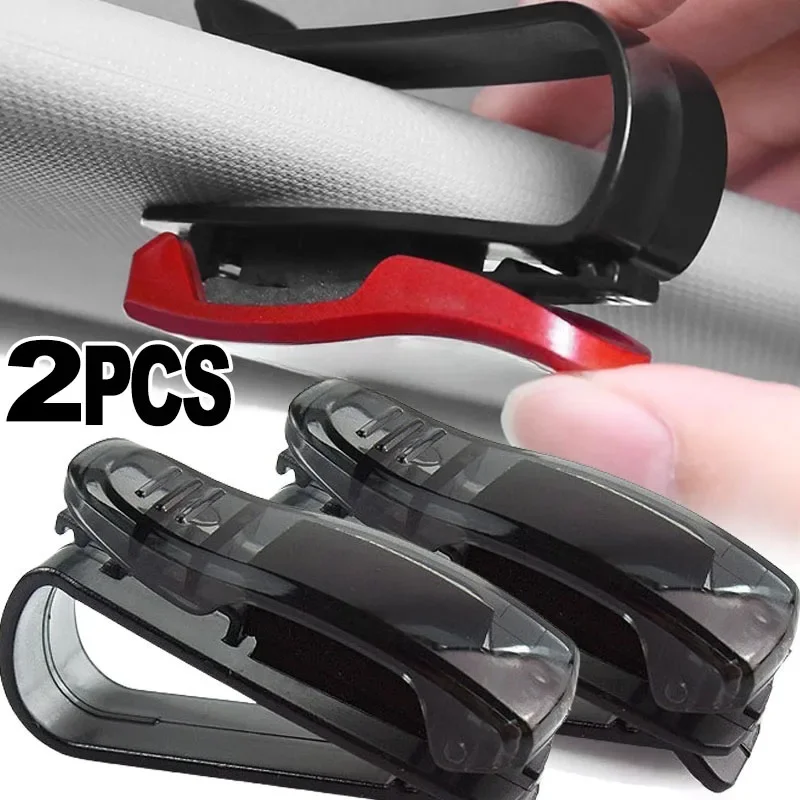 

2 шт., универсальный автомобильный солнцезащитный козырек, коробка для очков, зажим для солнцезащитных очков, держатель для билетов, крепеж, чехол для ручек, зажимы для очков, аксессуары