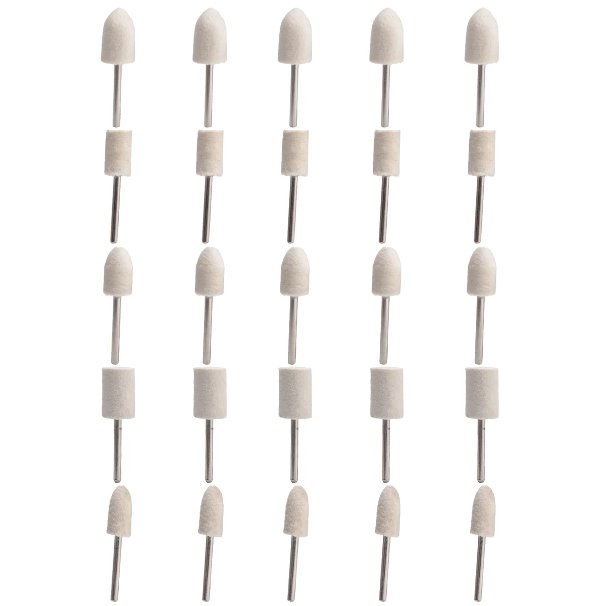 

B03C 25Pcs set 1/8 inch Felt Polishing Buffing Points Mounted Imitation Wool For Rotary Tool