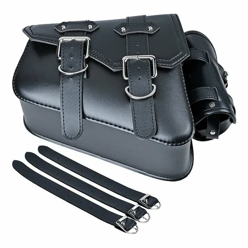 Alforjas de cuero PU para motocicleta, bolsa de herramientas lateral, bolsa para sillín de equipaje, bolsa izquierda/derecha para Harley Sportster XL 883 1200 48 72