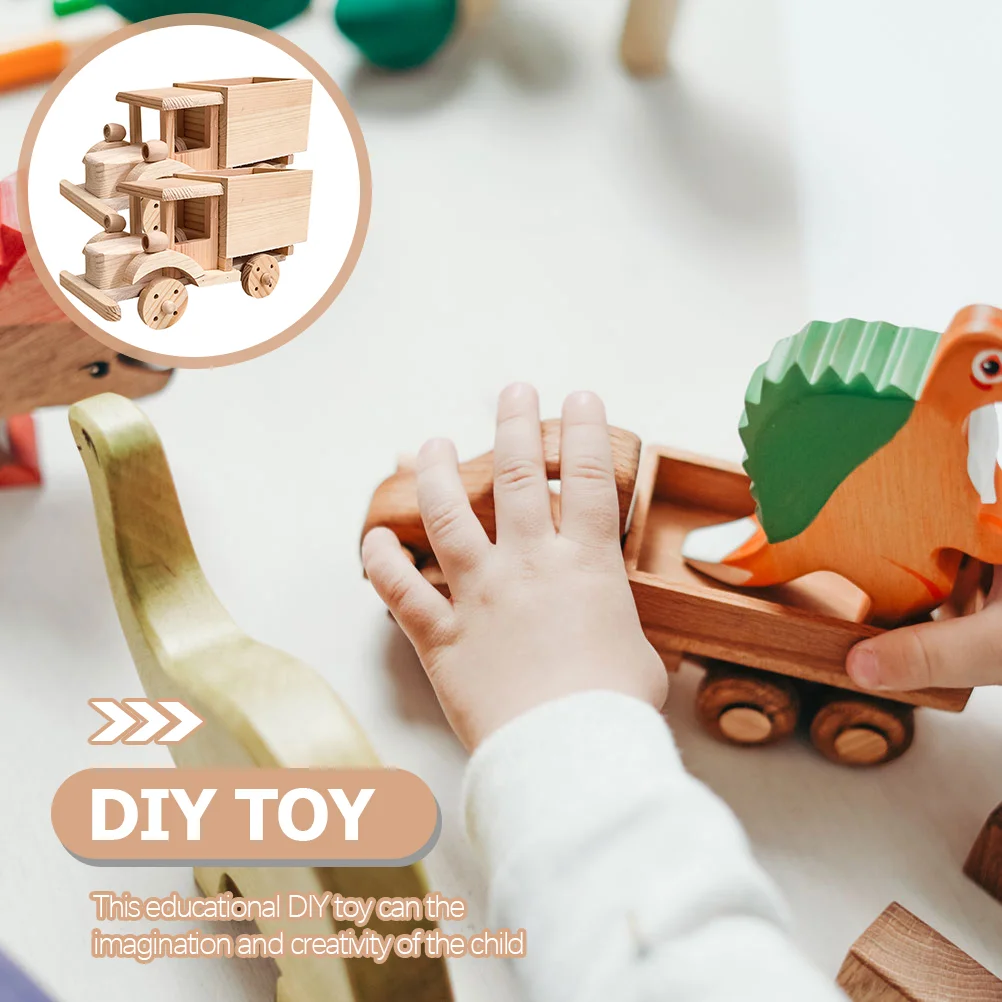 3 Sets DIY Spielzeug Holzpferd Montage 3D-Puzzles Kinder Modell Dekorationen Pädagogische Montage