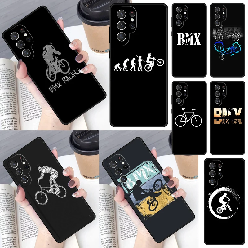 BMX Bike Extreme Sport soft Phone Case for Samsung Galaxy S26 Ultra S25 S24 S23 S22 S21 S20 Note10 Plus FE Cover Luxury