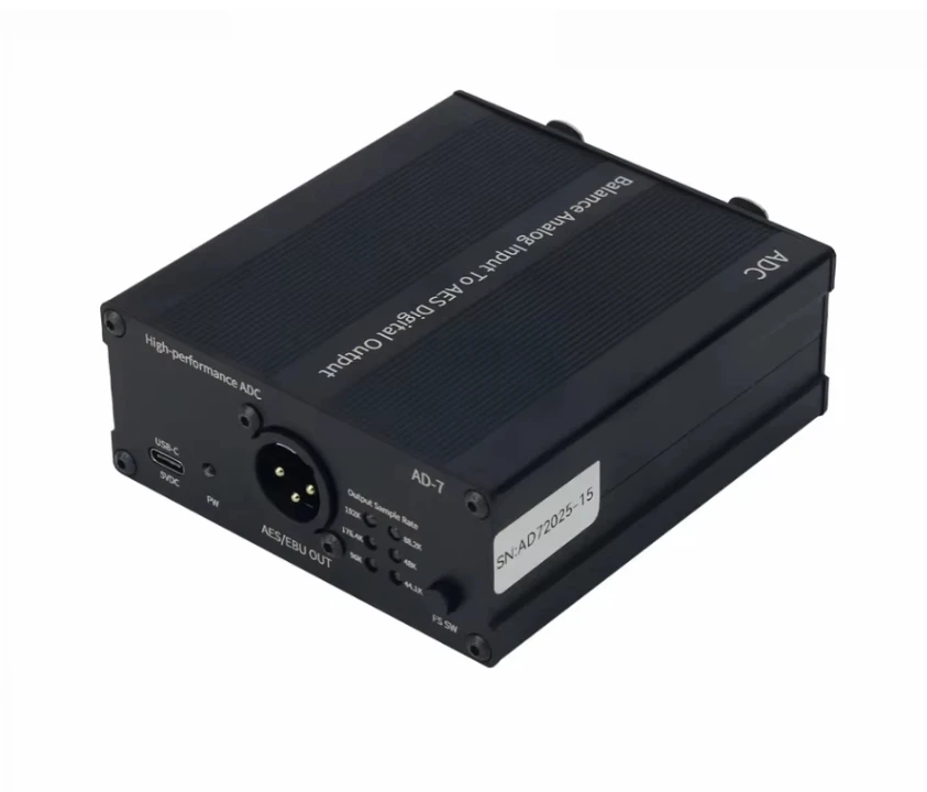 Professional AES/EBU Analog To Digital Audio Converter Digital Audio Encoder Balanced