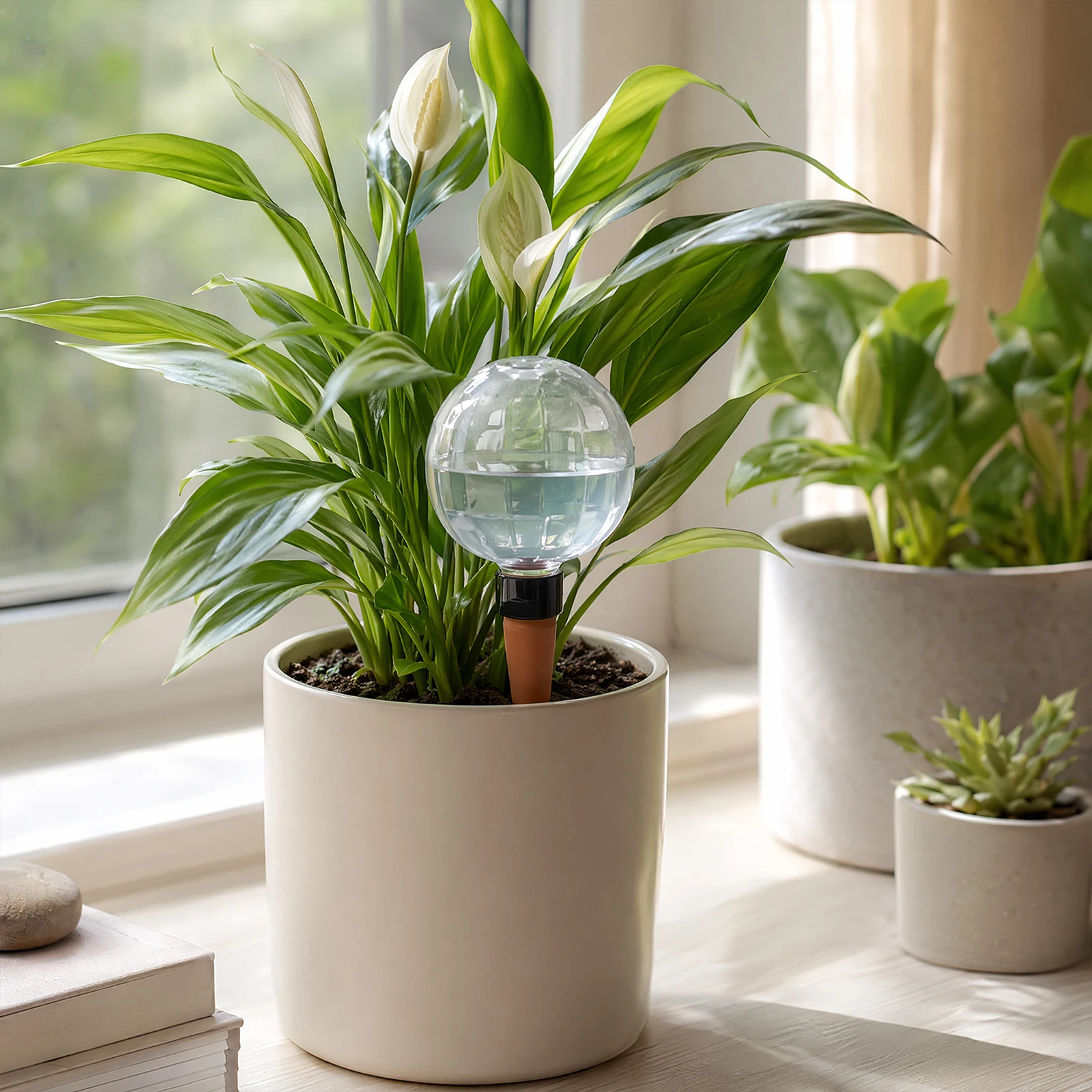 Automatic Plant Watering Ball Plastic Slow Release Drip Spike 425-500ml 7-14 Days Continuous for Indoor Potted Plants
