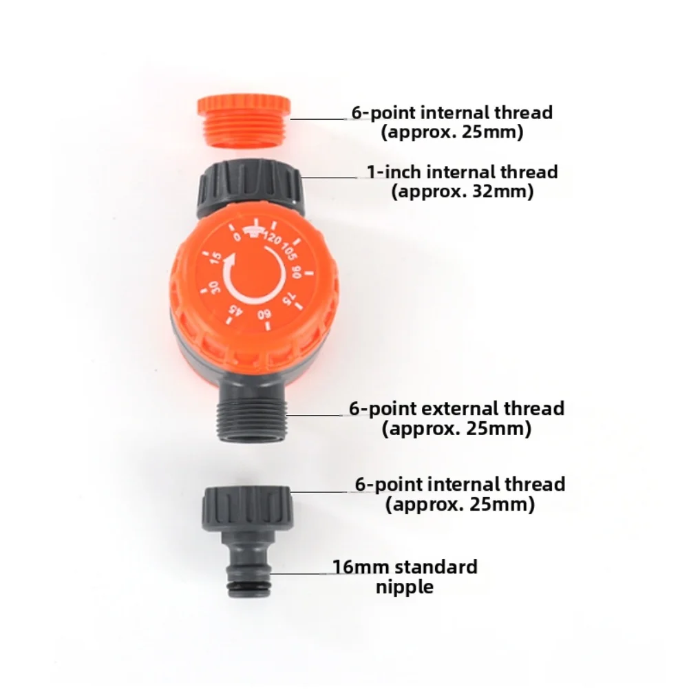 Mechanical irrigation timer automatic watering controller compatible with 12 34 and 1 inch hose sizes leak proof connection