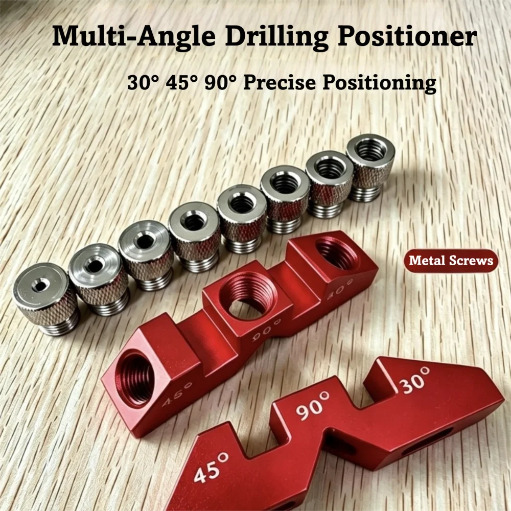 Multi-functional Drill Guide Jig Multi Angle Replaceable Bushings Hole Positioner Locator 30/45/90° Vertical Oblique