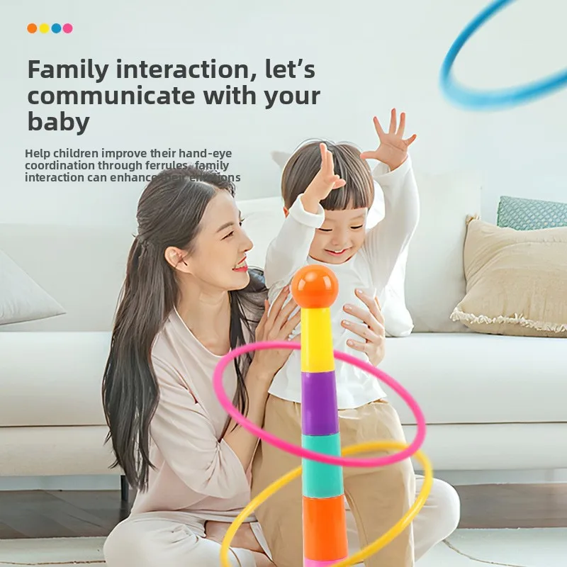 الأطفال رمي دائرة لعبة الطويق مكدسة اللعب متعة داخلي في الهواء الطلق الوالدين والطفل طبقات دائرة التفاعلية التعليم المبكر هدية