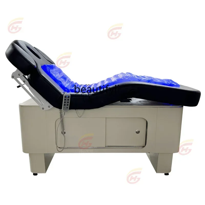 Electric beauty bed with lamp Spa bed Beauty salon Multifunctional solid wood massage bed Heating