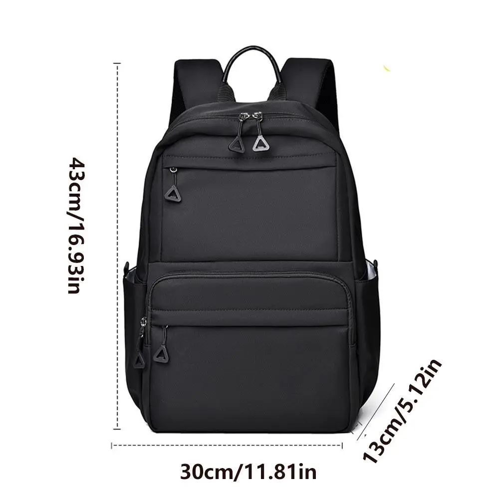 Zaino per studenti casual in tinta unita Zaino per laptop versatile di grande capacità Borsa da scuola leggera in stile coreano da viaggio