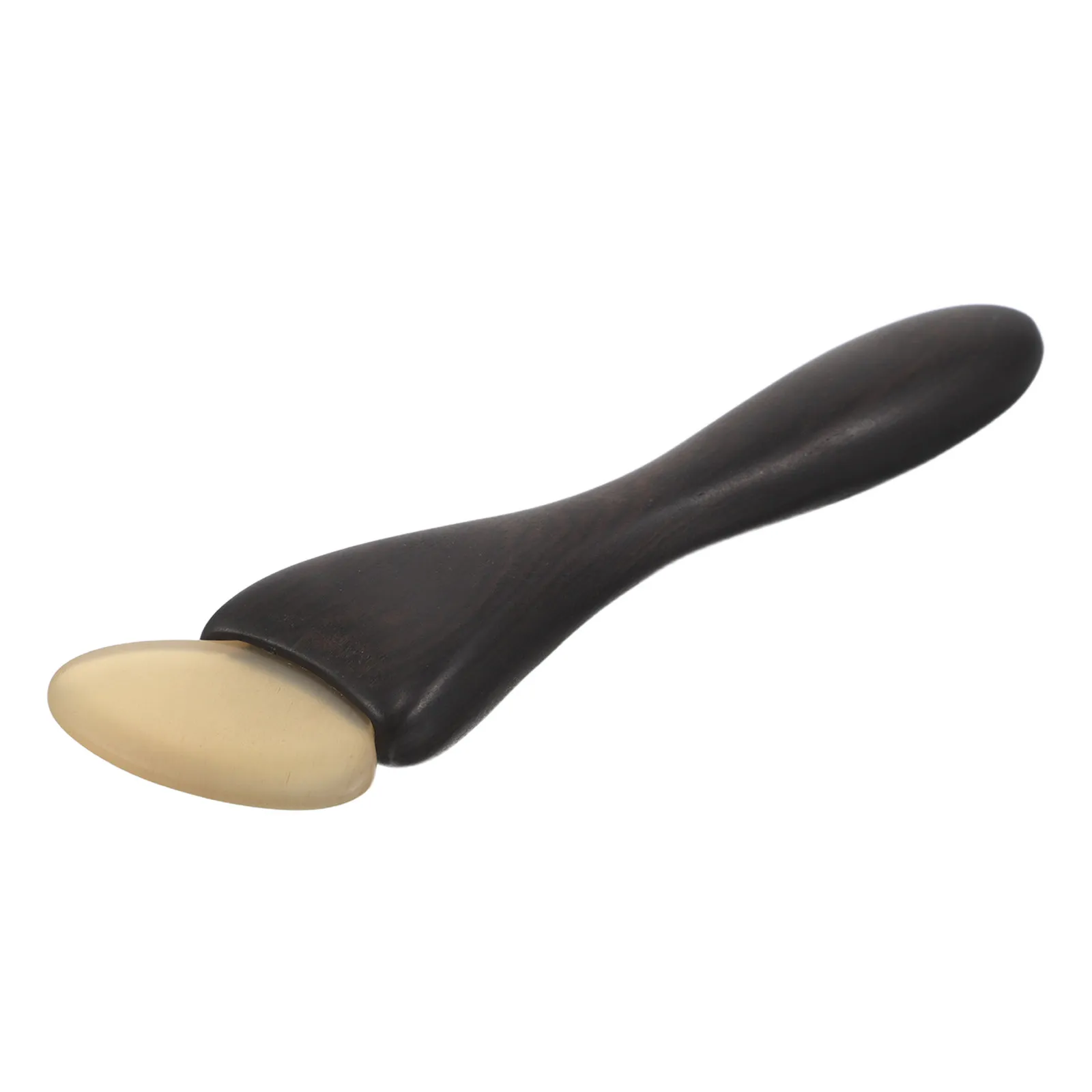 Sandalwood Facial Massager Natural Wood Eye Roller Gua Sha Tool Ergonomic Horn Shape Deep Tissue Face Scraping Skincare view 6