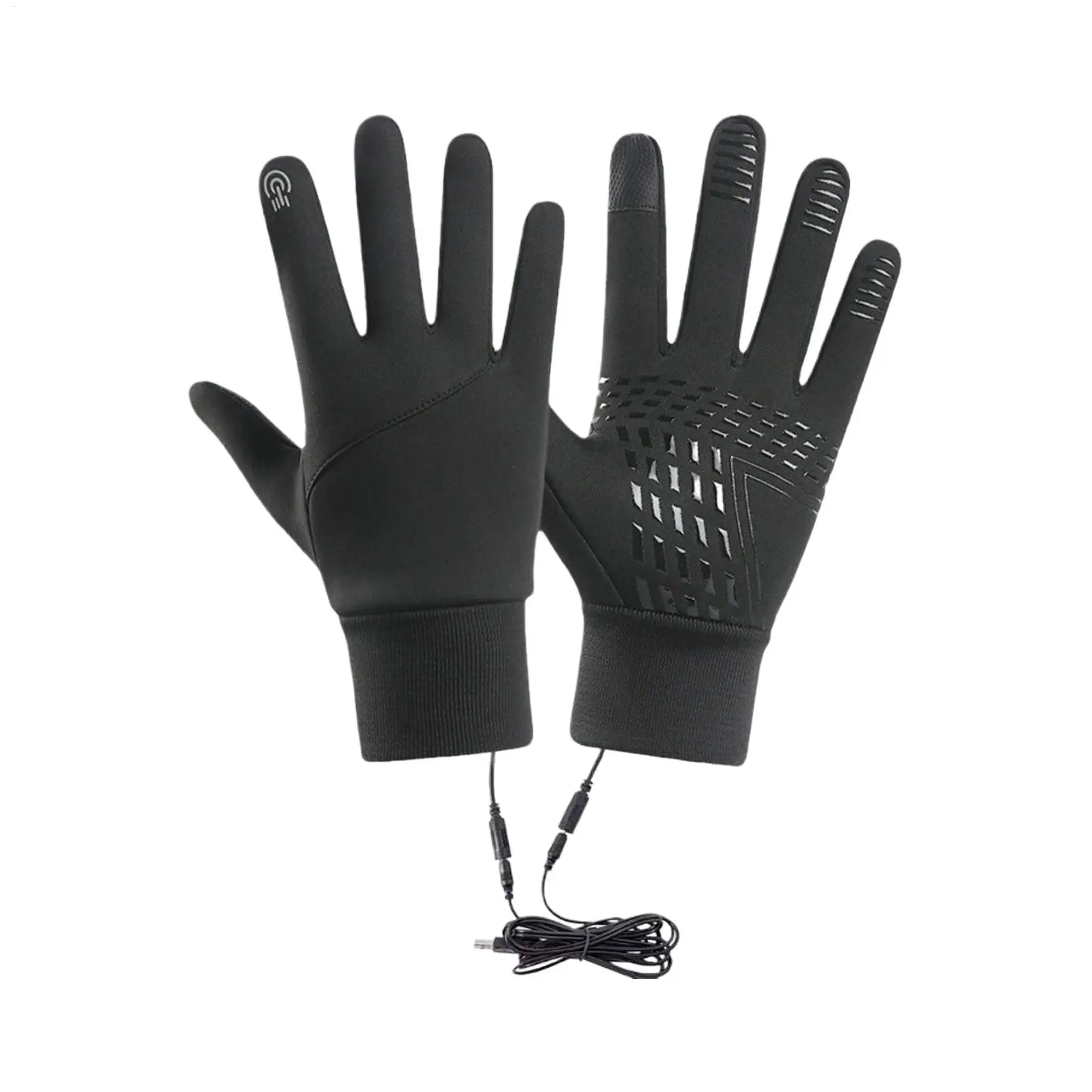 

Heated Gloves for Men USB Rechargeable Winter Heated Gloves Hand Warmer Thickened Mitts for Texting Snowboarding Camping Cycling