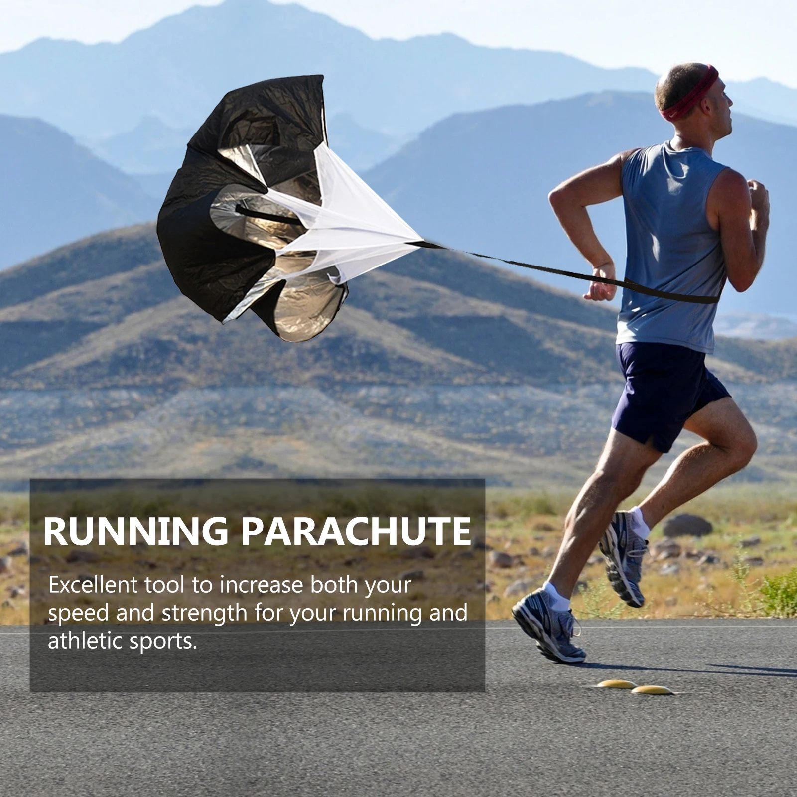 

Resistance Parachute Training Chute Drag Parachute Adjustable Strap Sprint Running Football Training Waist Quick Release