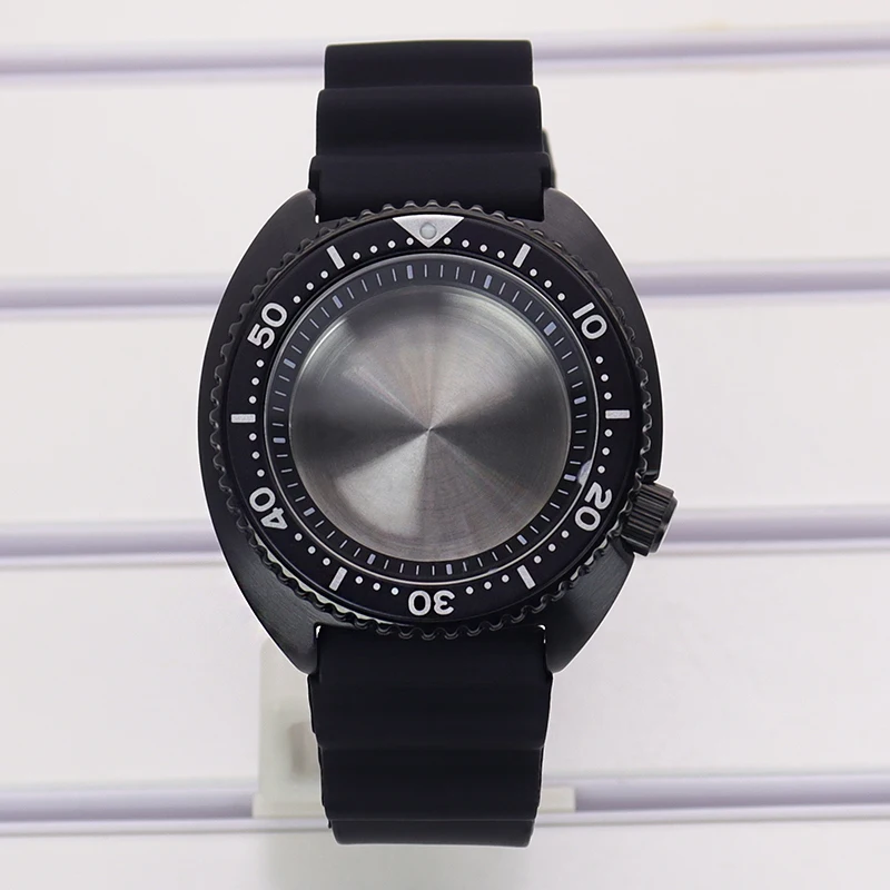 Sapphire Glass 45mm Watch Case Stainless Steel For Mod 6105 Turtle Abalone Case for Seiko NH35 NH36 Movement Watch Accessories