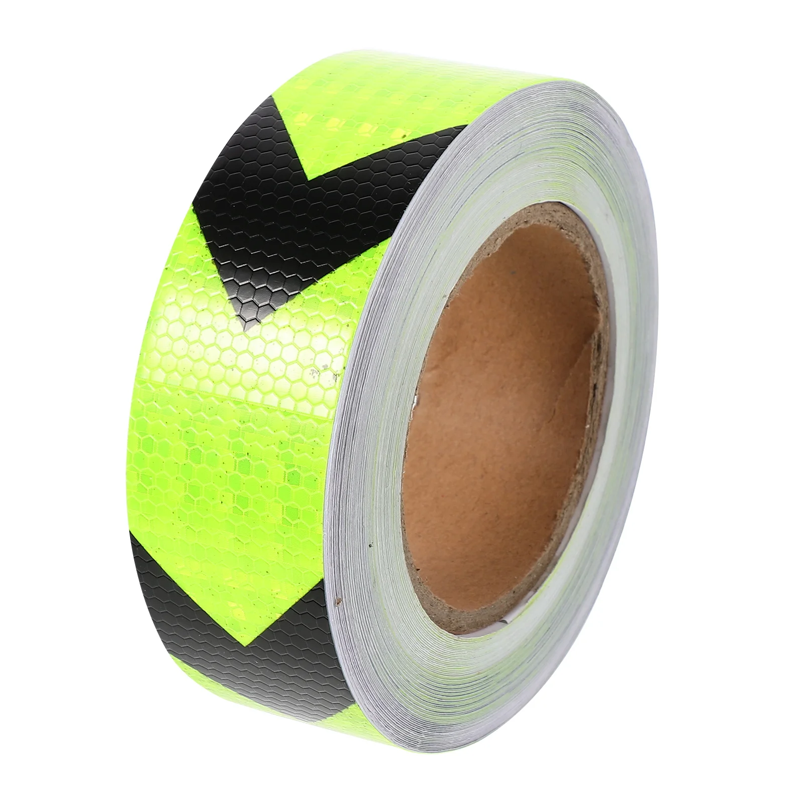 

Reflective Warning Tape PVC Fluorescent Adhesive Waterproof Strong Backing Honeycomb Prisms Visibility Safety Road Vehicles Home