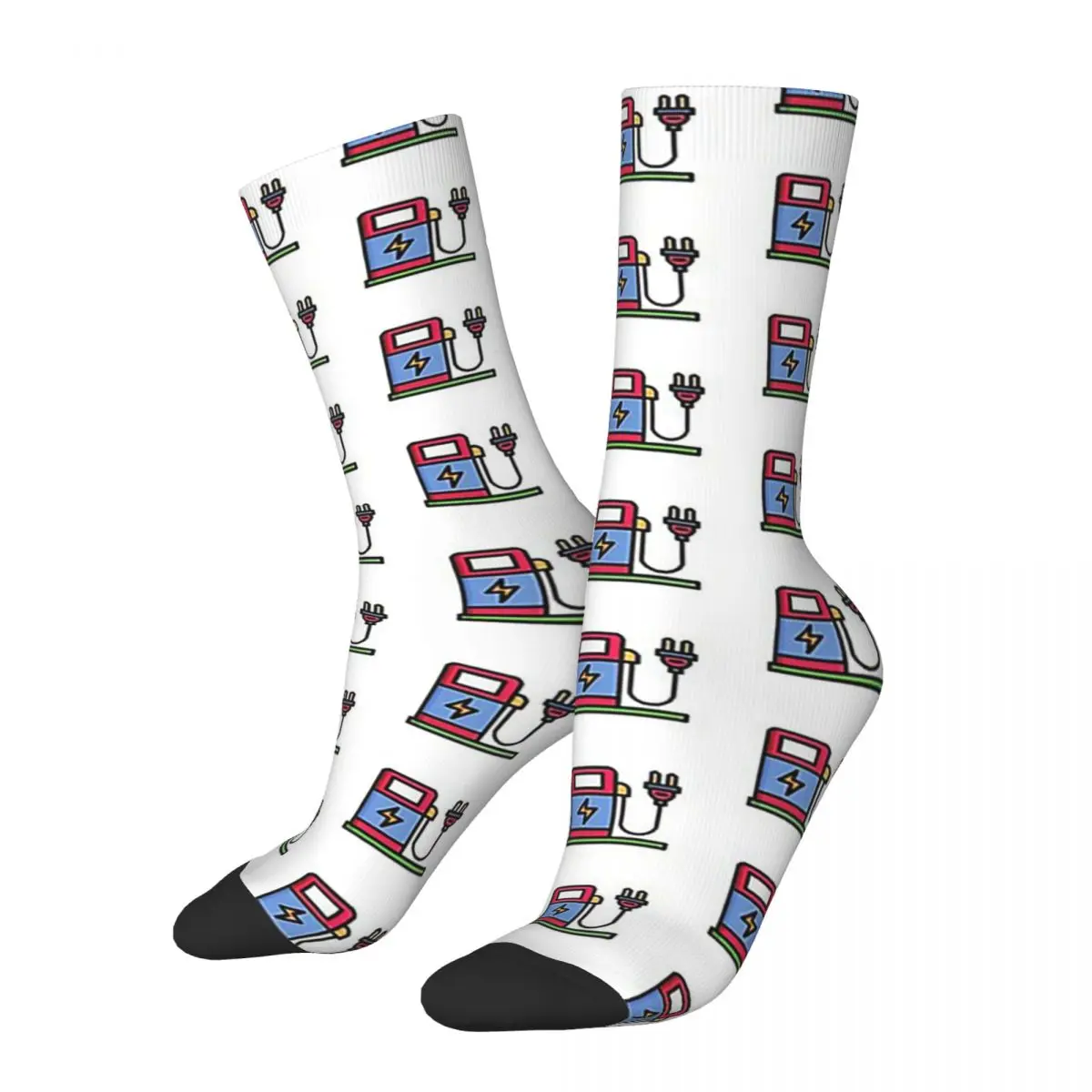 Electric Vehicle Charger Socks Harajuku High Quality Stockings All Season Long Socks Accessories for Man's Woman's Gifts