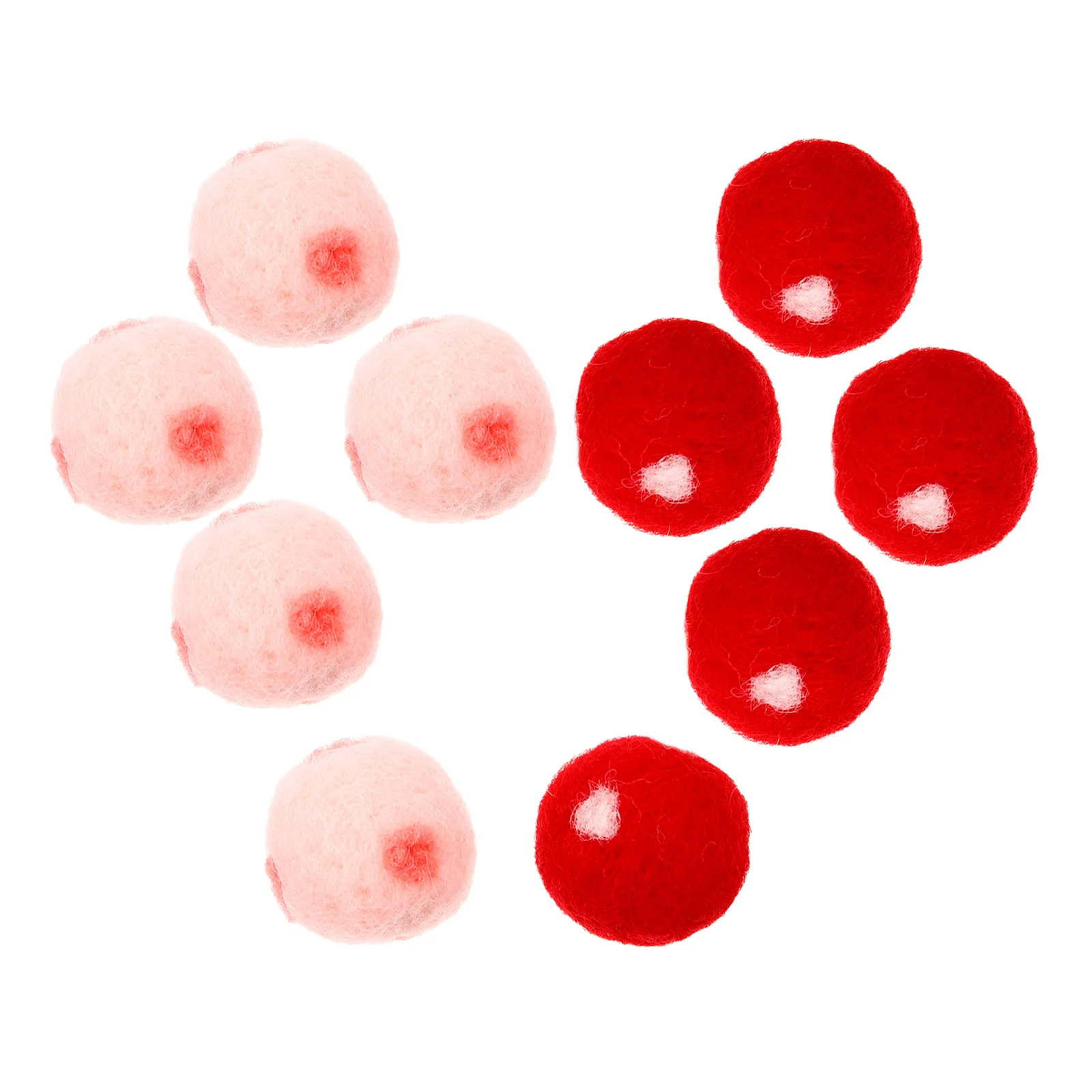 

10 Pcs Felt Small Wool Felt Balls Balls Hair Clips Pom DIY Crafting Accessories Pink Red Decorative Hair B Elastic
