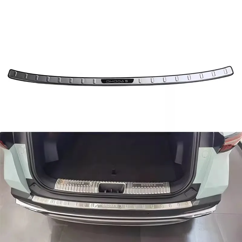 car accessories stainless steel Rear Door Bumper Protector sill plate/ Trunk Tread Plate Trim For Chery OMODA 5 2022-2024