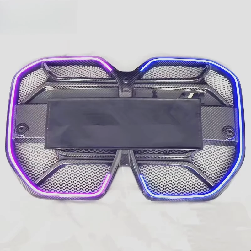 Led Car front bumper grille for M3 M4 Series G80 G82 G83 Led racing grille dry carbon fiber center grille grille2020-2024