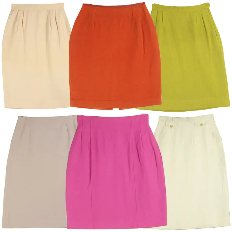 

Винтажная японская юбка прямого кроя А-силуэта, нежно-сладких цветов, универсальная, средней длины до середины бедра, из смесовой ткани (полиэстер/шерсть)