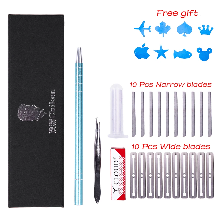 Hairstyle Engraved Pen & Wide Blades Styling Accessory