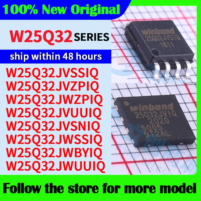 

W25Q32JVSSIQ W25Q32JVZPIQ W25Q32JWZPIQ W25Q32JVUUIQ W25Q32JVSNIQ W25Q32JWSSIQ W25Q32JWBYIQ В наличии 48-часовая доставка