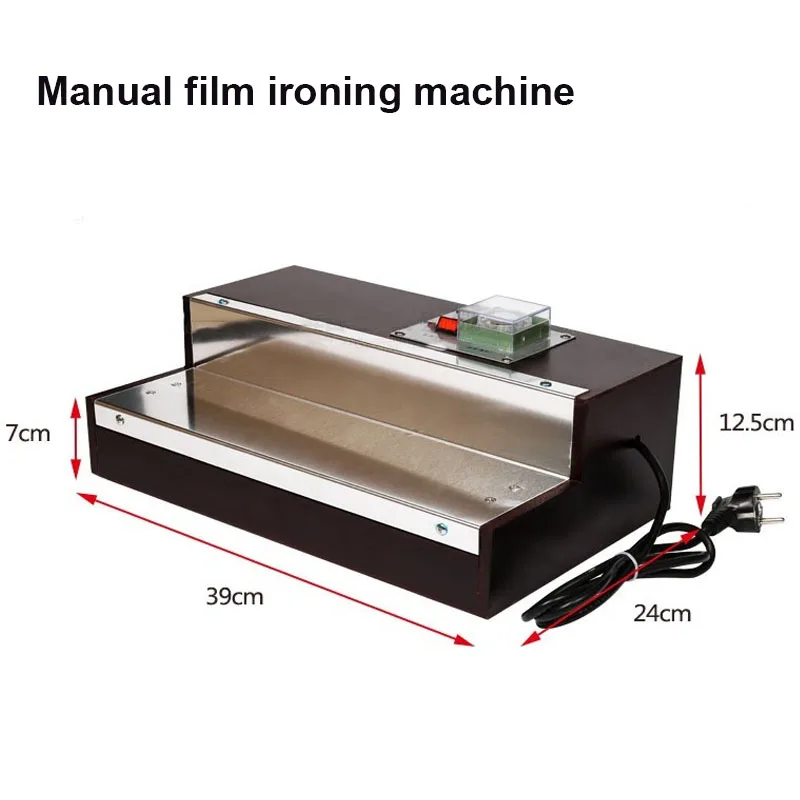 

Manual Hot Film Ironing Sealing Machine Cosmetic Cigarette Tea Box Packaging Three-dimensional Transparent Film Shrink Machine