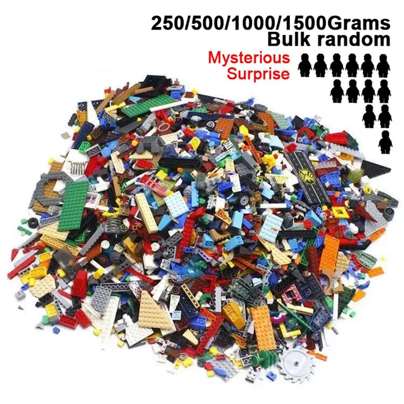 1500g DIY MOC Random Assembly Building Blocks Bulk Basic Parts Classic Model Bricks Creative City Sets Kid Educational Toys Gift