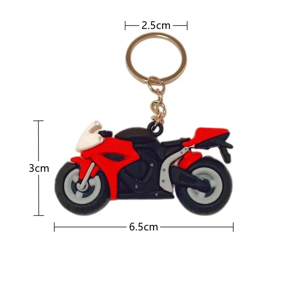 Cartoon Motorcycle Model Keychain Creative Cool Motorcycle Gift Key Ring Holder Mini Children's Schoolbag Pendant