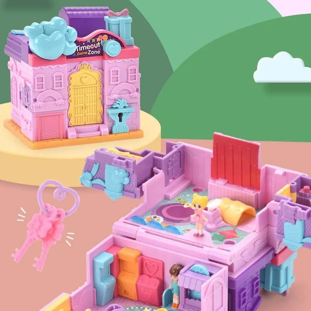 Casa de juegos de simulación creativa, juguetes interactivos expandibles, modelo de Villa en miniatura, juguete 3D, Cosplay, Castillo de princesa simulado