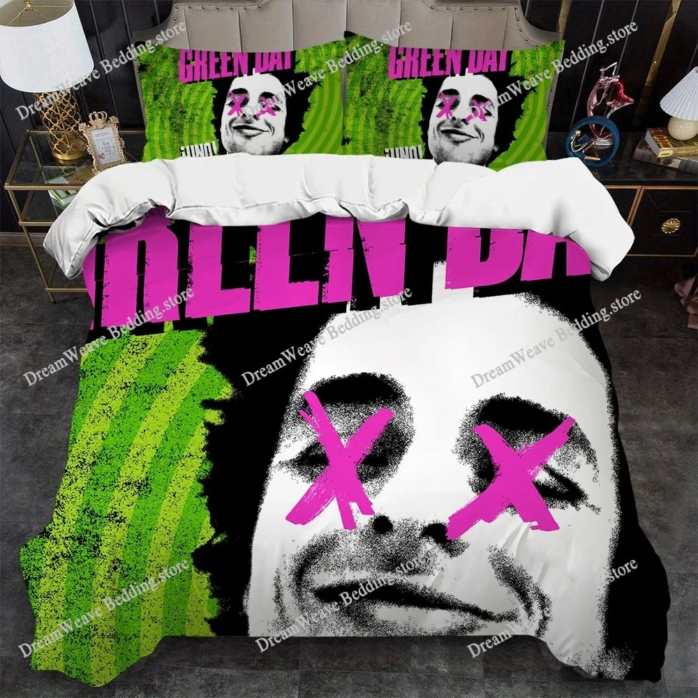G-Green D-Day Band Duvet Cover Set Home Style Bedding Soft Laundry Cotton Bed Student Dormitory Gift