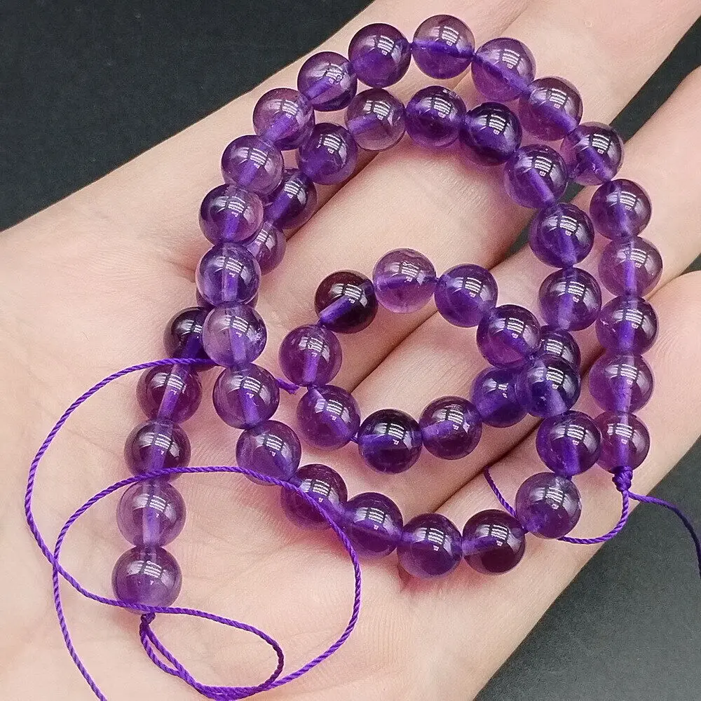

Wholesale Asia Natural Amethyst Round Loose 8mm Beads 48Pcs/String