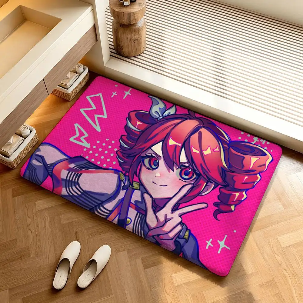 SINGER K-Kasane Teto  Shower Room Small Carpet Floor Mat  Absorbent Foot Mat Decorative Mat Soft and Comfortable