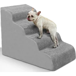 Pet Stairs for Large Dog Cat High Density Soft Foam Small Dog Ramp Ladder Stair Extra Wide Non-Slip Steps for High Bed or Couch