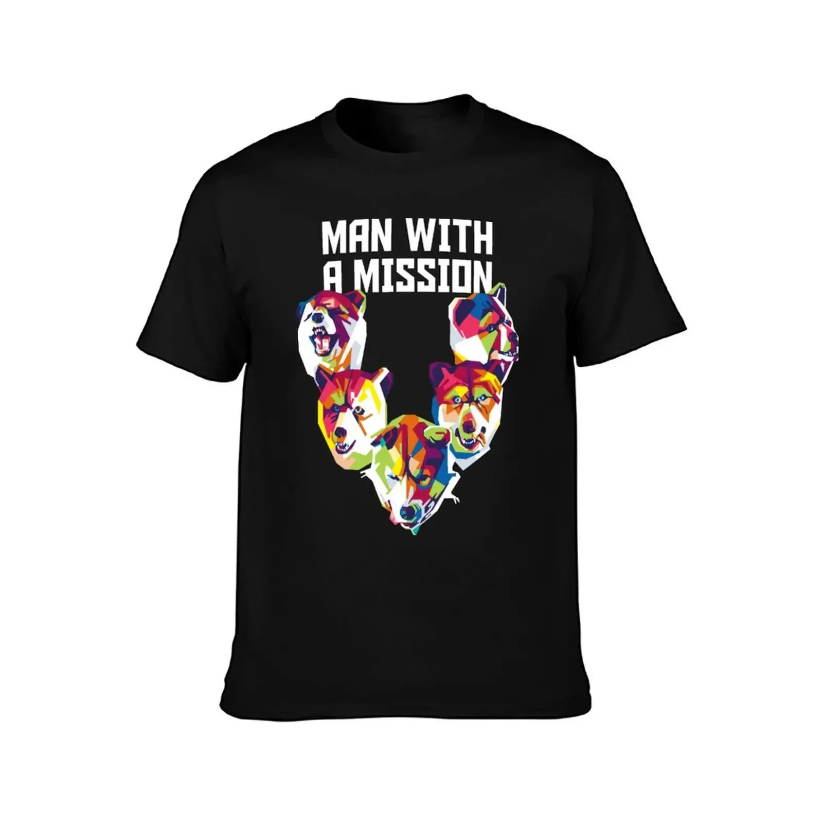 Man with a mission band wpap popart T-Shirt customs anime t shirts oversizeds men t shirt